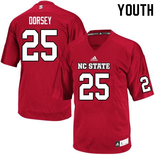 Youth #25 Titus Dorsey NC State Wolfpack College Football Jerseys Sale-Red